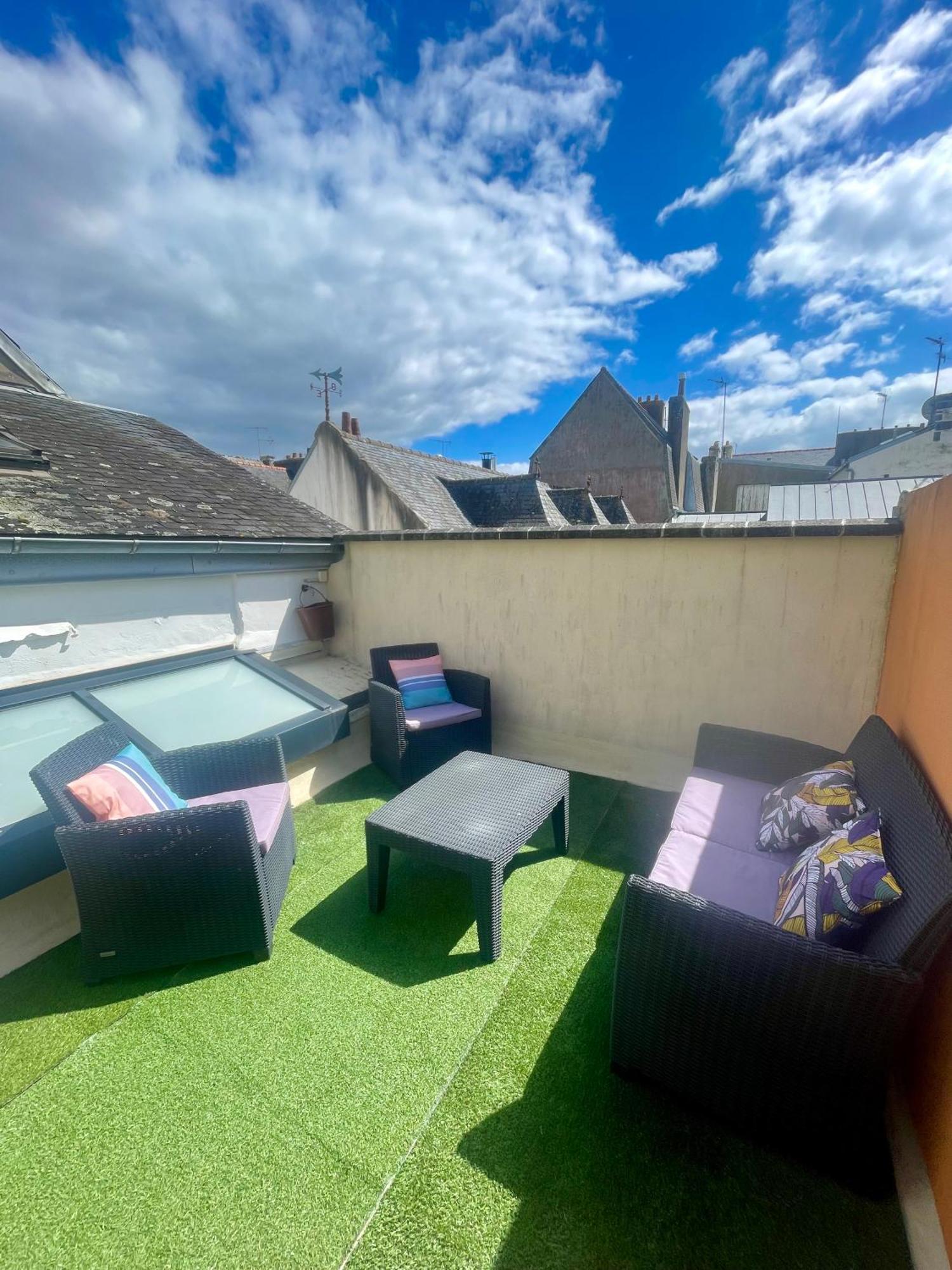 Charmant Appartement Avec Terrasse Entre Centre-Ville Et Plages De Concarneau Exterior foto
